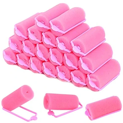 Afbeelding van Schuimspons krulspelden 30 stuks Roze Haarrollers voor Krullen Heatless curls zonder hitte Kappersgereedschap Haarstyling Zachte spons met bevestigingsklem Foamrollers Haarklemmen Krulset Krullers