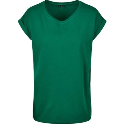 Afbeelding van Damesshirt met ronde hals en omgeslagen mouw Hibiscus Pink XXL