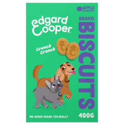 Afbeelding van Edgard &amp; Cooper Adult Biscuit Appel Blueberry 400 gr