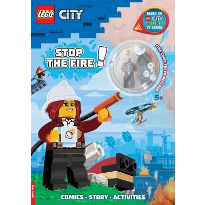 Afbeelding van LEGO® minifigure Activity City: Stop the Fire! Book (with Freya McCloud and firefighting robot)