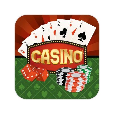 Image de Plaque de porte thème Casino 50x50cm