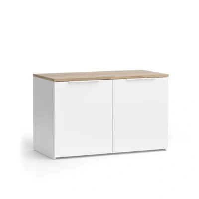 Afbeelding van Vicco Commode Wido wit 80 x 50 cm met 2 deuren