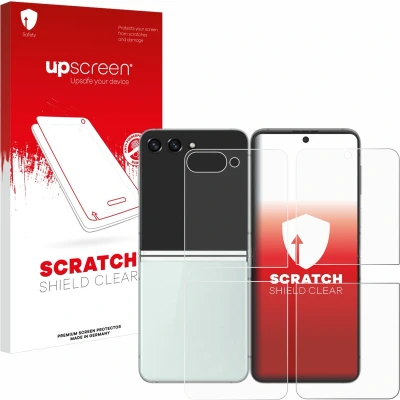 Afbeelding van upscreen Screenprotector voor Samsung Galaxy Z Flip 5 (Voor+Achter) Folie Beschermfolie transparant