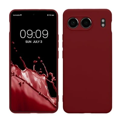 Afbeelding van kwmobile telefoonhoesje geschikt voor OnePlus Nord 4 5G Hoesje smartphone Precisie camera uitsnede In wijnrood