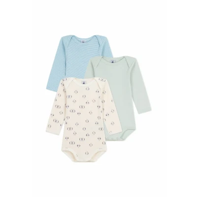 Afbeelding van Petit Bateau 3 PACK Unisex Body multicoloured voor kinderen, Maat: 86, Multi/coloured