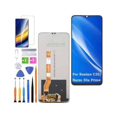 Afbeelding van HLYGZX Origineel vervangend scherm voor Realme C35 / Narzo 50a Prime LCD, RMX3511 RMX3516 Reparatieonderdelenset