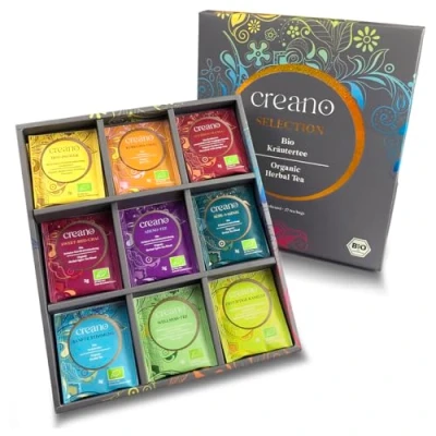 Afbeelding van Creano Organic Herbal Tea Biologische kruidentheeset met 27 zakjes in 9 verschillende soorten, 54 g