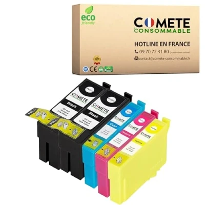 Image de COMETE 34XL 5 Cartouches d’encre Compatibles Epson 34 XL Marque française