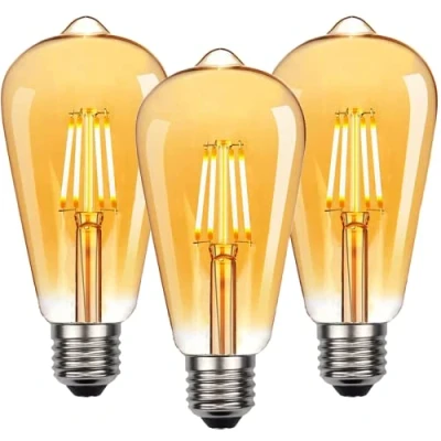 Afbeelding van NUODIFAN Edison Vintage ampoules, lot de trois LED lampes blanc chaud E27 ampoules sont idéales pour la nostalgie et maison café bar rétro éclairag