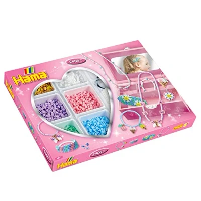Afbeelding van Hama Strijkkralen Activity Box Roze 2400 Kralen