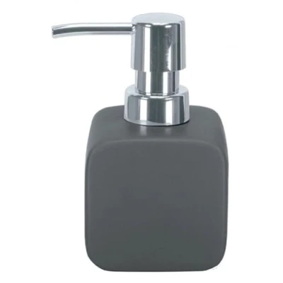 Image de Kleine Wolke 5066901854 Cubic Distributeur de Savon en Céramique Anthracite 73 x 127 mm