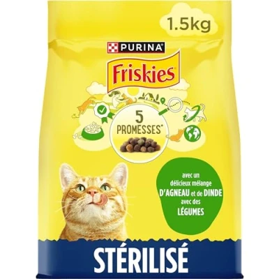 Afbeelding van 1,5kg PURINA Friskies Gesteriliseerde kat met lam, kip en groenten