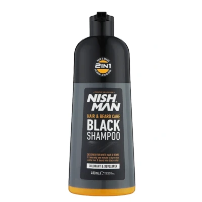 Afbeelding van Hair &amp; Beard Care Black Shampoo 400ml