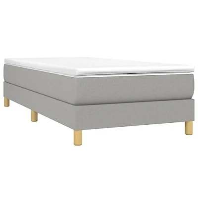 Afbeelding van Boxspringframe stof lichtgrijs 90x190 cm