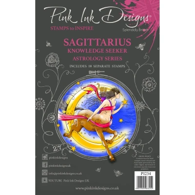 Afbeelding van Pink Ink Designs Astrology Series Clear Stamp Set Sagittarius