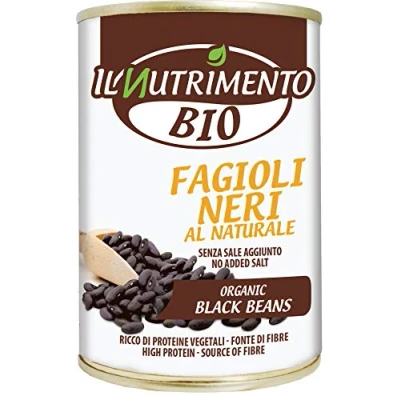Afbeelding van IL NUTRIMENTO Zwarte bonen zoutvrij, 12 stuks (12 x 400 g)