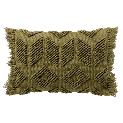 Afbeelding van Dutch Decor ODIN Kussenhoes 40x60 cm van 90% gerecycled polyester in effen kleur Eco Line collectie Olive Branch groen