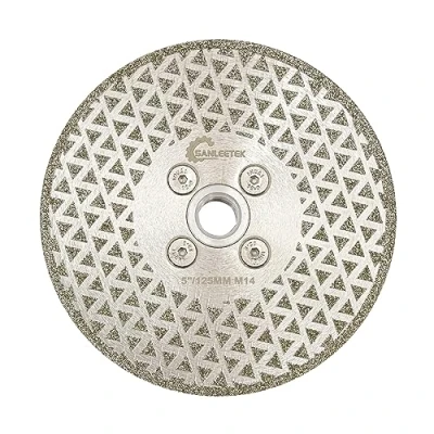 Afbeelding van Diamantschijf, 125 mm, gegalvaniseerd, voor snijden en slijpen graniet, marmer, keramiek, porseleinen tegels, kwarts, M14, schroefdraad SANLEETEK