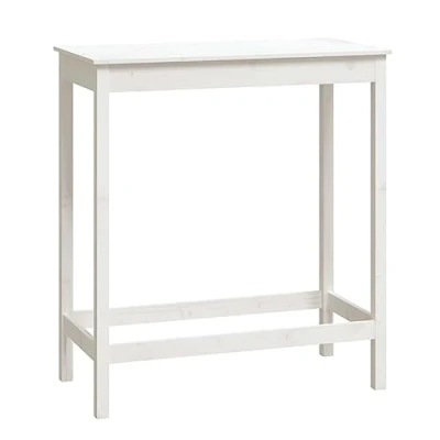 Image de vidaXL Table de bar blanc 100x50x110 cm bois massif pin833266