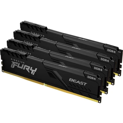 Afbeelding van Kingston Technology FURY Beast 4 x 32GB, DDR4 3200, CL16, 288 Pin, DIMM