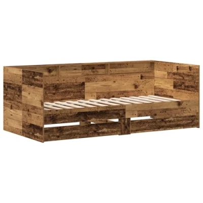 Afbeelding van vidaXL Dagbed met Lades Oud hout Bewerkt 90 x 190 cm Stevig