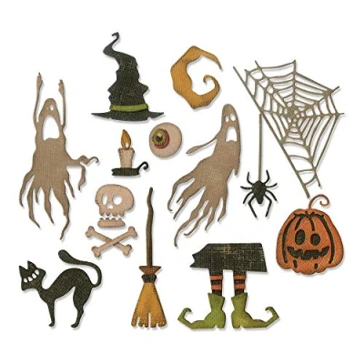 Afbeelding van Sizzix Thinlits Die Set 16PK Frightful Things 664209 Tim Holtz
