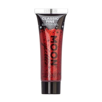 Afbeelding van Moon Glitter Klassieke fijne glansgel 12ml Rood voor het gezicht.