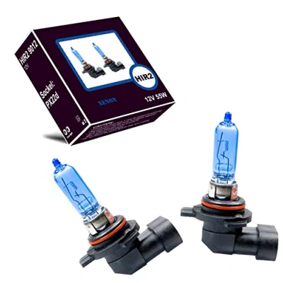 Afbeelding van LIGHTWORLD24 Set van 2 halogeenlampen HIR2 9012 12 V 55 W Xenon wit dimlicht groot licht mistlicht dagrijverlichting auto fitting Px22d