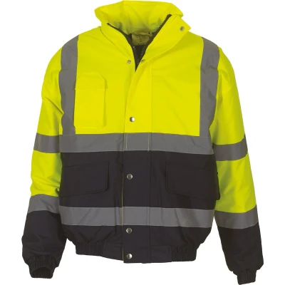 Afbeelding van Yoko Signalisatie 2 kleurig bomberjack YHVP218 Hi Vis Yellow / Navy