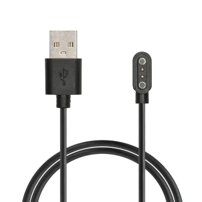 Afbeelding van kwmobile USB oplaadkabel geschikt voor CMF Watch Pro 2 / 1 kabel Laadkabel smartwatch in zwart