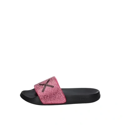 Afbeelding van Sun68 LOGO Strass Badslippers, Dames, Maat: 36, Nero rosa Natuurrubber