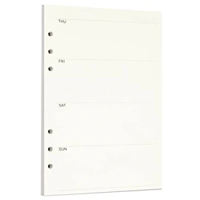 Afbeelding van Zelten Bulk geperforeerde papiervulling voor 6 gaats binding Persoonlijke organizer Navulbaar notitieboek A5/6 formaat