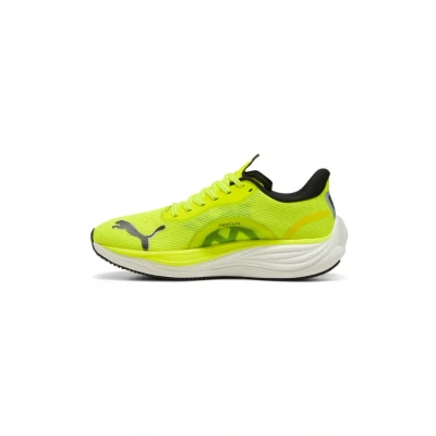 Afbeelding van puma Velocity Nitro 3 Hardloopschoenen voor op de weg, Heren, Maat: 46.5, Yellow alert black Textiel