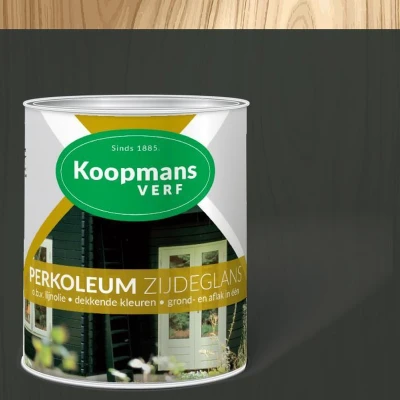 Afbeelding van Koopmans Perkoleum Zijdeglans Dekkend Ready Mixed 0,25 ltr 289 antraciet Buitengevel &amp; Tuin