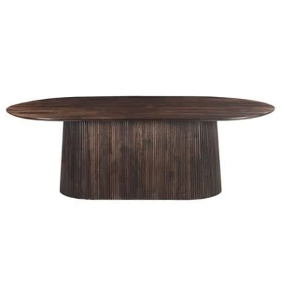 Afbeelding van Salvator ovale eettafel 300 cm hout walnoot bruin