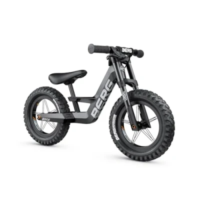 Afbeelding van BERG Biky Cross Black Loopfiets 12 inch Magnesium frame Incl. Handrem Verstelbaar Zadel 2 tot 5 jaar Zwart Limited Edition