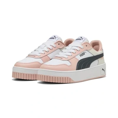 Afbeelding van Puma Carina Street Damessneakers, Effen wit grijs roze kwarts