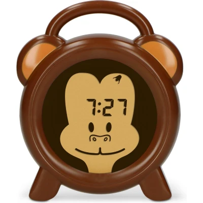 Afbeelding van Alecto BC 100 MONKEY Slaaptrainer, nachtlampje en wekker, aap Brown