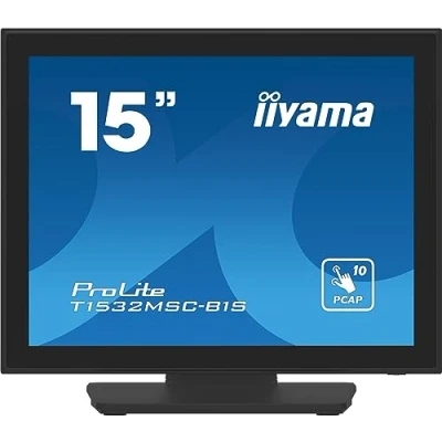 Afbeelding van Iiyama ProLite T1532MSC B1S Touchscreen monitor Energielabel: E (A G) 38.1 cm (15 inch) 1024 x 768 Pixel 4:3 8 ms HDMI, DisplayPort, Audio Line out, VGA TN