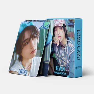 Afbeelding van 55 stuks Stray Kids fotokaarten ATE Cards nieuw album kaarten SKZ BangChan/Felix/ChangBin/HyunJin/Han/Lee Know/I.N Mini Merch Photo StrayKids poster voor fans (HAN)