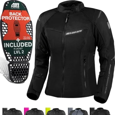 Afbeelding van SHIMA Rush 2.0 Vented Waterproof Dames Zwart Textiele Motorjas Maat XL Jas
