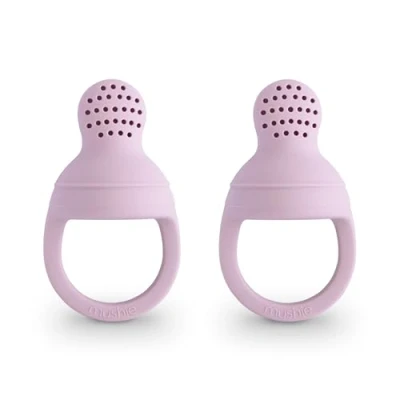 Afbeelding van Mushie Fruitspeen Siliconen Soft Lilac 2st.