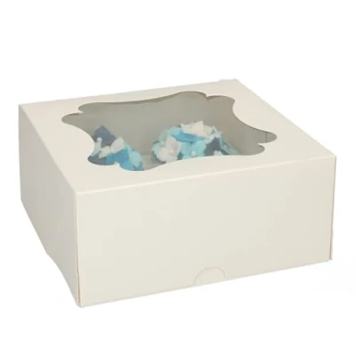 Afbeelding van FunCakes Cupcake Doos voor 4 Cupcakes of Muffins Taartdozen Wit 25 Stuks