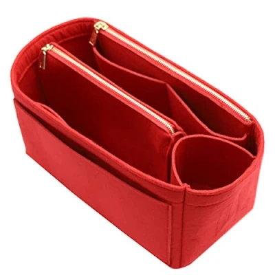 Afbeelding van LEXSION Handtas organizer van vilt met ritssluiting voor Speedy Neverful PM MM, 2 rood, M