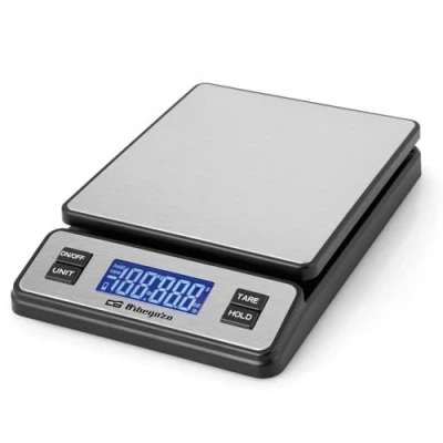 Afbeelding van Orbegozo PC 3100 Digitale keukenweegschaal, grote capaciteit tot 40 kg, roestvrij stalen oppervlak, schaal 2 g, lcd display
