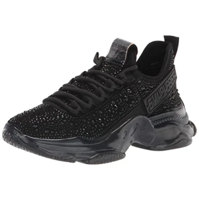 Afbeelding van Steve Madden Maxima r Damessneakers, zwart.