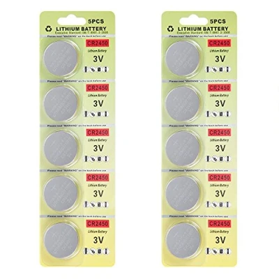 Afbeelding van Fortune CR2450 3 V lithiumbatterij, elektronische knoopcelbatterijen voor speelgoed, rekenmachines, led lichtkaarsen (10 stuks)
