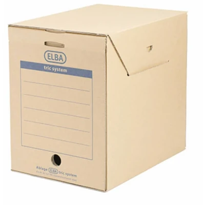 Afbeelding van Elba Maxi Tric System Archiefdoos, Formaat 23,6 X 33,3 30,8 Cm, Beige/vanille Archiefdoos