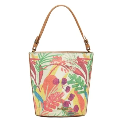 Afbeelding van Desigual Schoudertas Handtas Sunara Cumbal Crossbody Bag Beige Crude Kleurrijke