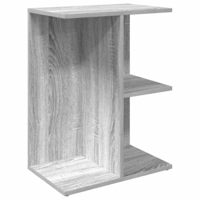 Afbeelding van vidaXL Nachtkastje 46,5x29x61 cm bewerkt hout grijs sonoma eikenkleur